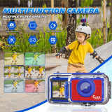 Seckton Upgrade Kids Camera 180° Rotatable Waterproof Camera Christmas Birthday Gifts Toys for Girls Age 3-12