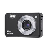 Seckton Upgraded Point and Shoot Digital Camera 48MP with 18x Digital Zoom, Birthday Gifts for Kids Teens Beginners Black