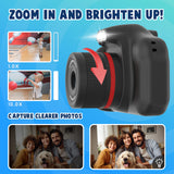 Seckton Upgrade Kids Digital Camera with Fill Light, Toys for 5 6 7 8 9 10 Year Old Boys Birthday Gift -Black
