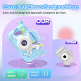 Seckton Upgrade Kids Camera with Cute Silicone Cover, Toy Cameras for Boys Girls Age 3-10 Christmas Birthday Gifts - Light Blue