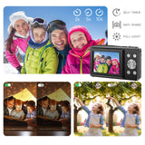 Seckton Digital Camera 44MP Vlogging Camera with 16x Digital Zoom, Portable Multifunctional Camera Gifts for 8-15 Year Old Kids Teens Aldult Beginners