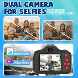 Seckton Upgrade Kids Digital Camera with Fill Light, Toys for 5 6 7 8 9 10 Year Old Boys Birthday Gift -Black