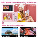 Seckton Upgraded Point and Shoot Digital Camera 48MP with 18x Digital Zoom, Birthday Gifts for Kids Boys Girls Teens Beginners Pink
