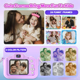 Seckton Upgrade Kids Camera with Cute Silicone Cover, Toy Cameras for Girls Age 3-10 Christmas Birthday Gifts Purple