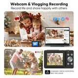 Seckton Digital Camera 44MP Vlogging Camera with 16x Digital Zoom, Portable Multifunctional Camera Gifts for 8-15 Year Old Kids Teens Aldult Beginners