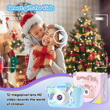 Seckton Upgrade Kids Camera with Cute Silicone Cover, Toy Cameras for Boys Girls Age 3-10 Christmas Birthday Gifts - Light Blue