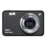 Seckton Upgraded Point and Shoot Digital Camera 48MP with 18x Digital Zoom, Birthday Gifts for Kids Teens Beginners Black