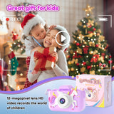 Seckton Upgrade Kids Camera with Cute Silicone Cover, Toy Cameras for Girls Age 3-10 Christmas Birthday Gifts Purple