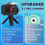 Seckton Upgrade Kids Digital Camera with Fill Light, Toys for 5 6 7 8 9 10 Year Old Boys Birthday Gift -Black